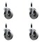 Service Caster 5'' Semi Steel Swivel 7/8'' Expanding Stem Caster Set with Brake, 4PK SCC-EX20S514-SSS-TLB-78-4 - alternate 1